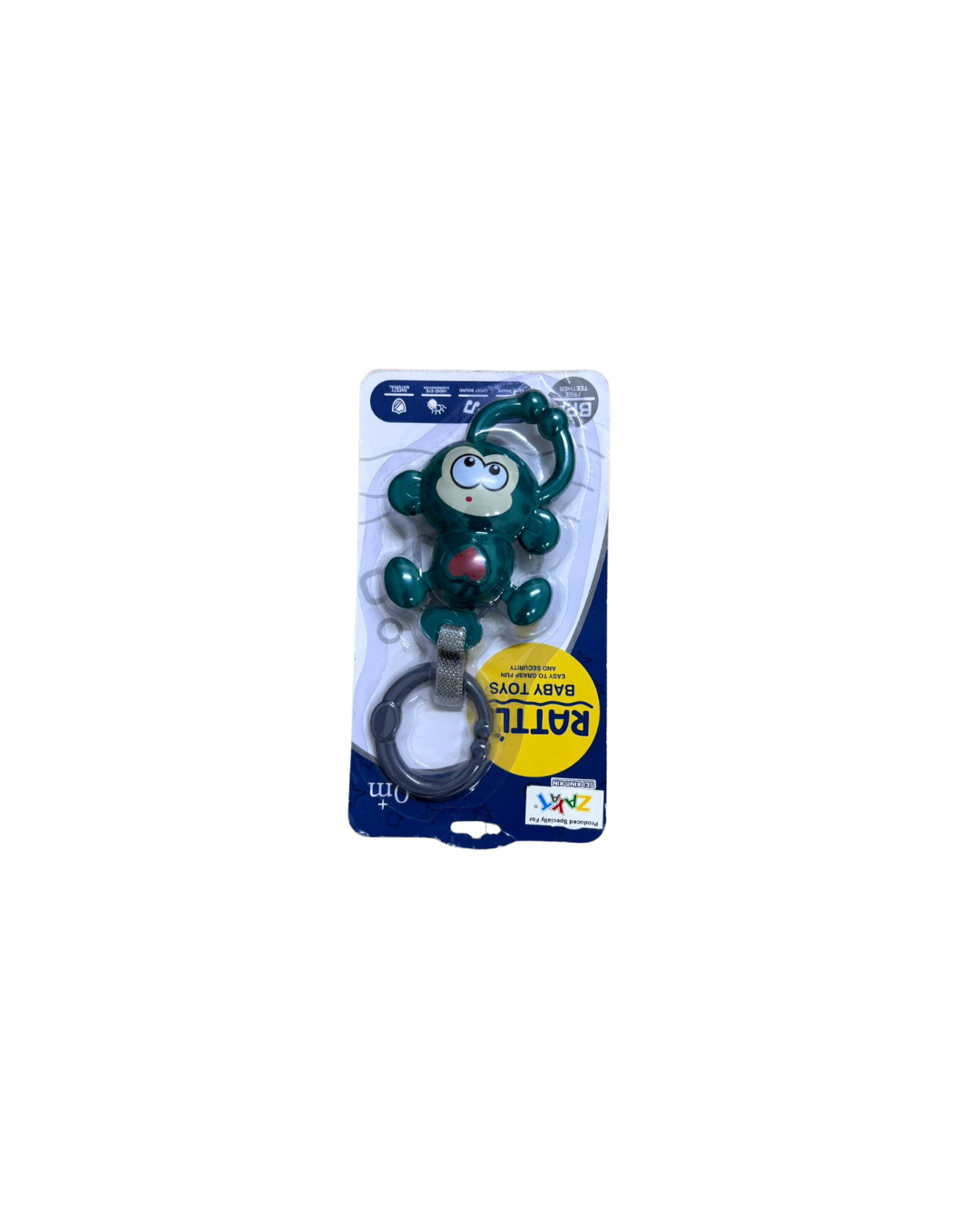 Baby Rattle & Teether Toy – Monkey Design