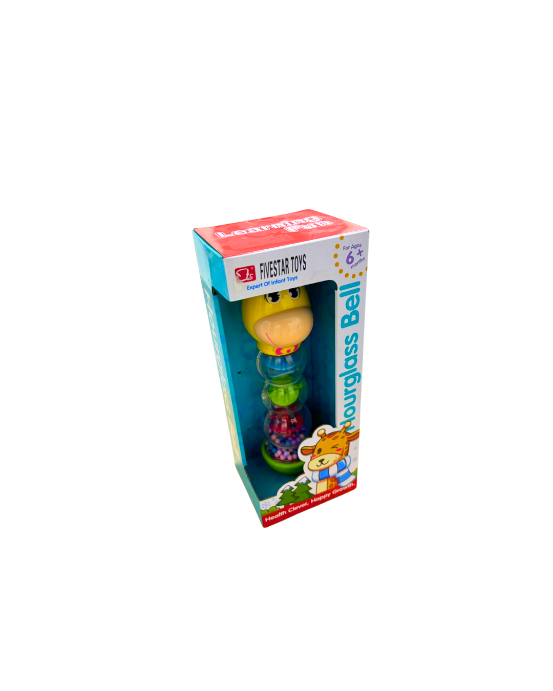 Colorful Baby Hourglass Rattle Toy